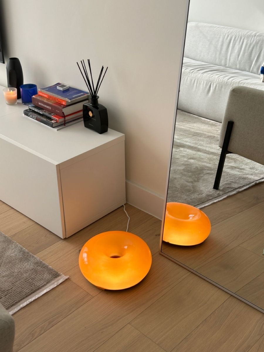 Orange Donut Tischlampe