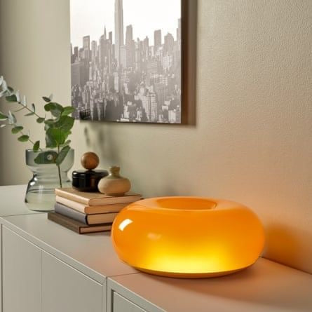 Orange Donut Tischlampe