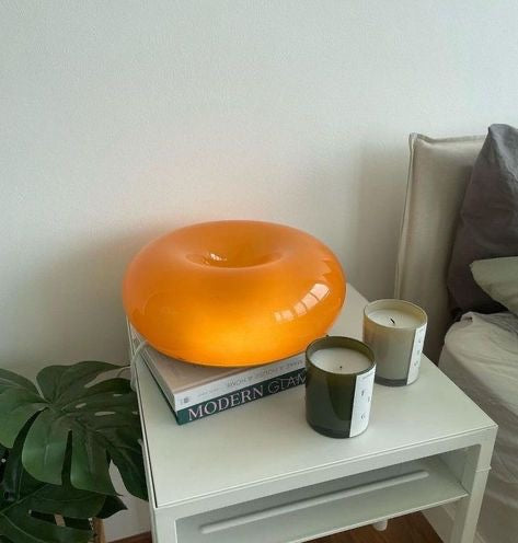 Orange Donut Tischlampe