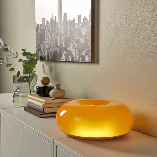 Orange Donut Tischlampe