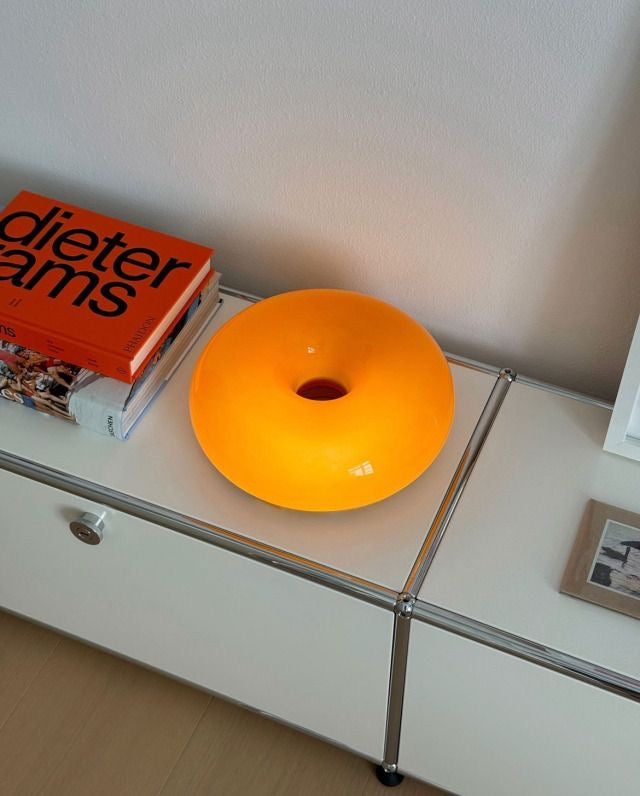 Orange Donut Tischlampe