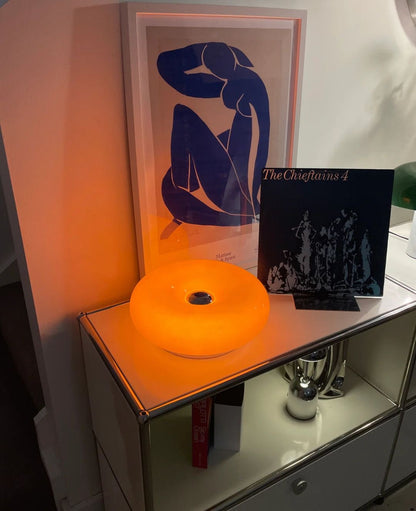 Orange Donut Tischlampe