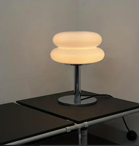 Dimmbare Glas-Pilz-Tischlampe